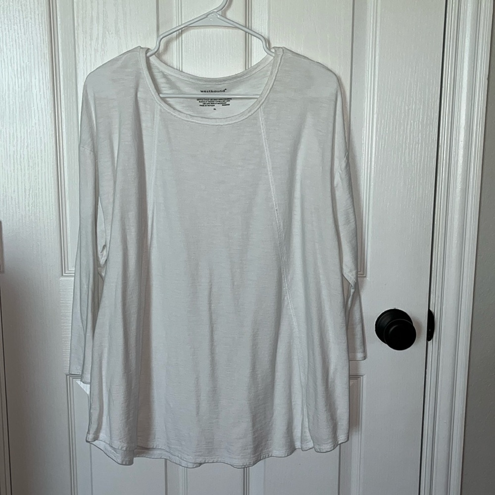 Westbound White 3/4 sleeve top